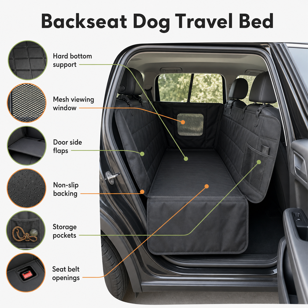 Backseat Dog Travel Bed & Seat Extender